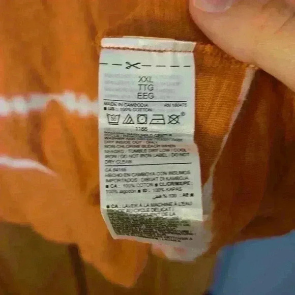 Orange and White Tye Dye Tee - Picture 4 of 4